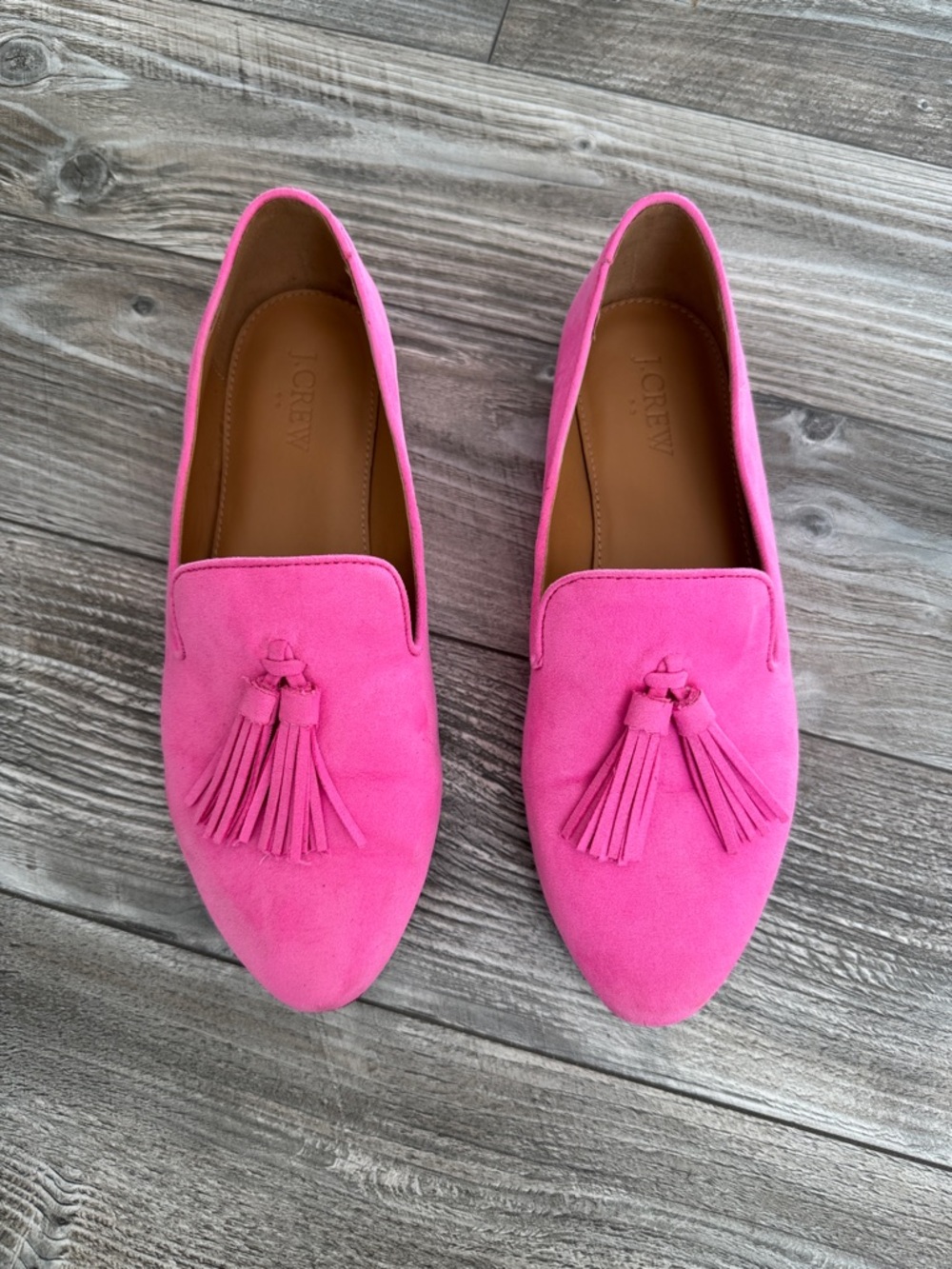 J. Crew Pink Tassel Loafers